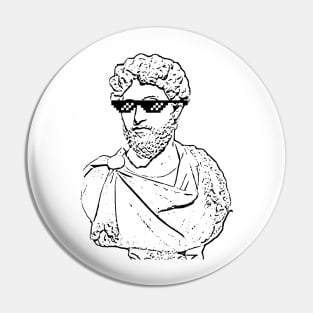 Stoic Marcus Aurelius Sunglasses Meme Stoicism Pin