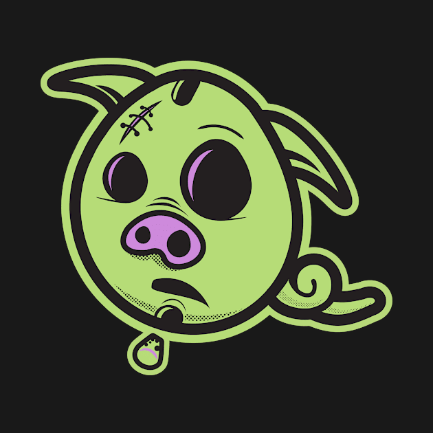 Zombie Piggy by GoldenPiggy