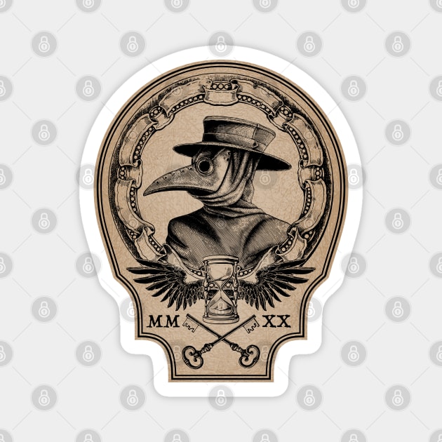 Vintage Plague Doctor Magnet by RavenWake