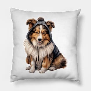 Winter Shetland Sheepdog Pillow