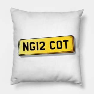 NG12 COT Cotgrave Number Plate Pillow