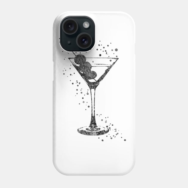 Glass of Martini Phone Case by RosaliArt