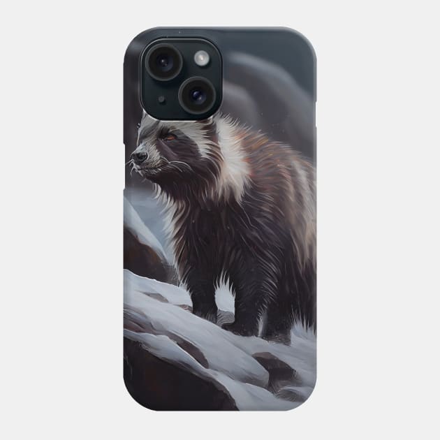 Arctic Wolverine-Oil paint Phone Case by ABART BY ALEXST 
