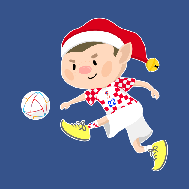 Croatia football Christmas elf. Football World Cup soccer T-Shirt by abtchlr