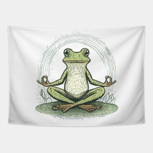 Meditating frog Tapestry