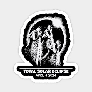 Raccoons Total solar eclipse 2024 Magnet