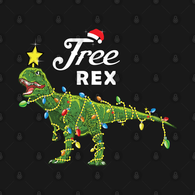 Disover Dinosaur Christmas Shirt Tree Rex Boys Kids Men Pajamas Gift - Dinosaur Christmas Tree - T-Shirt