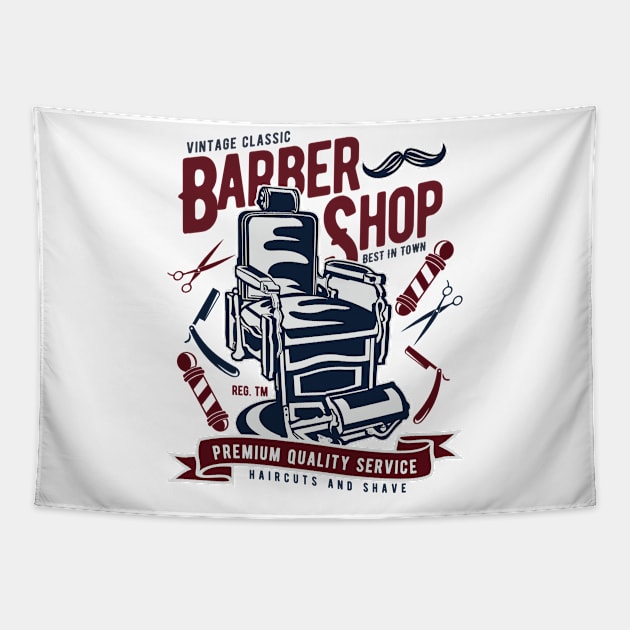 The barber Shop Tapestry by PaunLiviu