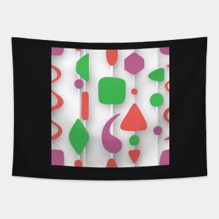 Abstract Seamless Pattern with Simple Geometrical Forms Tapestry