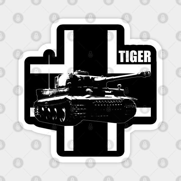 tank tiger Magnet by hottehue