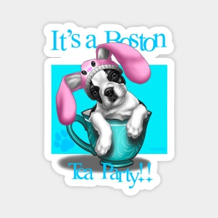 It’s a Boston Terrier Tea Party Magnet