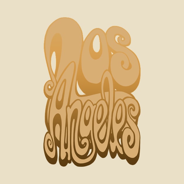 Los Angeles lettering art - warm sands by BigNoseArt