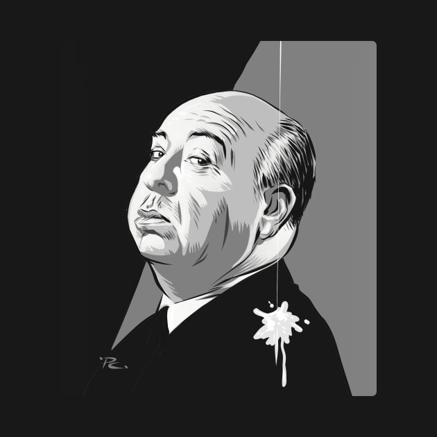 Alfred Hitchcock - An illustration by Paul Cemmick by PLAYDIGITAL2020