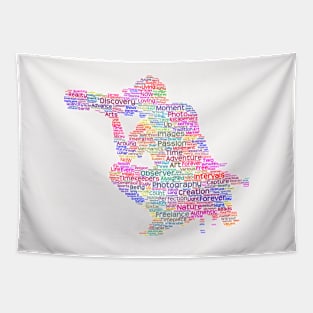 Photographer Photography Silhouette Shape Text Word Cloud Tapestry