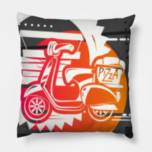 pizza delivery motorcycle Pillow