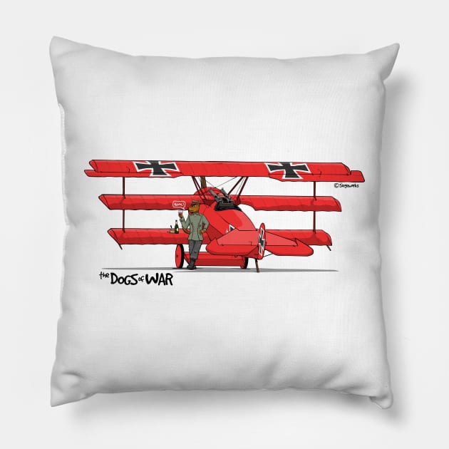 The Dogs of War: Fokker DR.1 Pillow by Siegeworks