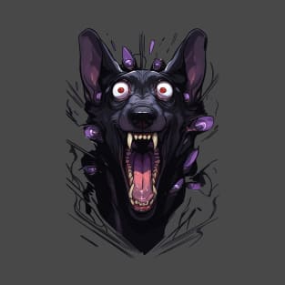 From Inside -  Demon Doberman Hell Hound Comic Horror art T-Shirt