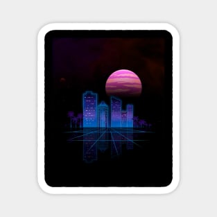 Outrun city Magnet