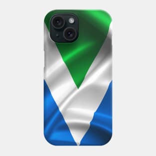 Vegan Flag on shiny clothing Phone Case