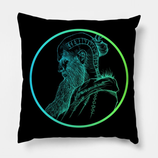 Floki Electric fade style Pillow by DanielVind