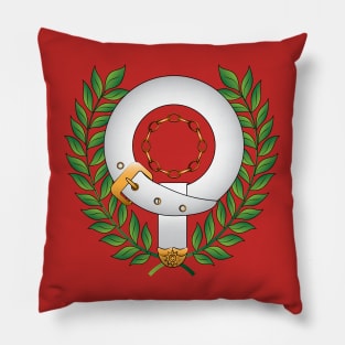 Knight's Belt & Chain over a Laurel Wreath Pillow