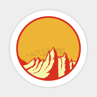 Retro Mountains Magnet