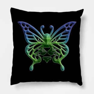 Wolf and butterfly 3d super soft blend drawing cute cool colorful Pillow