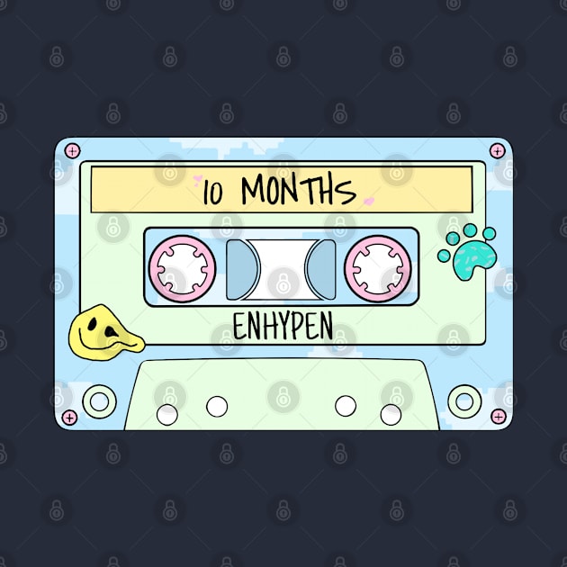 ENHYPEN 10 Months Cassette Tape by Orchyd