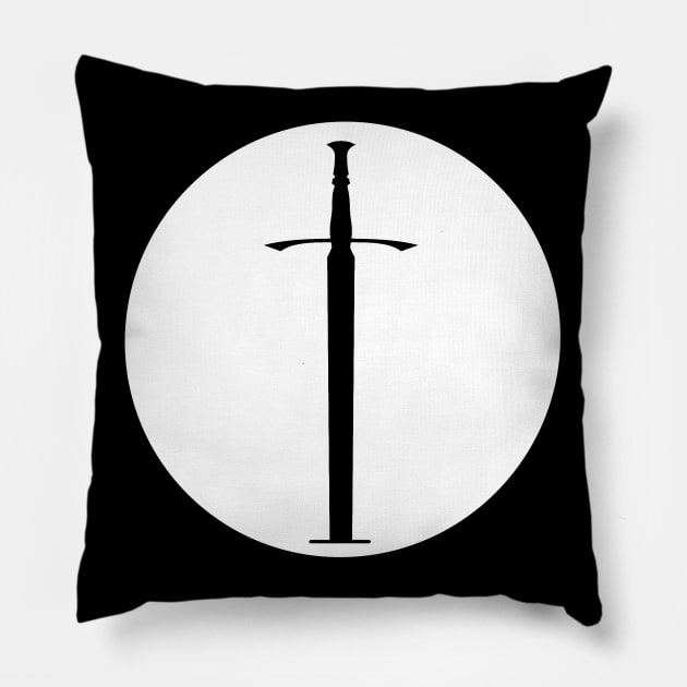 One of Swords Tarot Card Pillow by ballhard