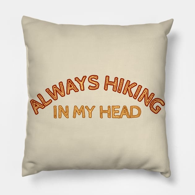 Hiking t-shirt designs Pillow by Coreoceanart