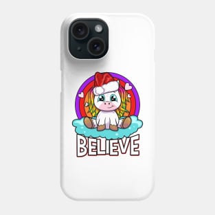 Believe - Christmas Santa Unicorn Phone Case