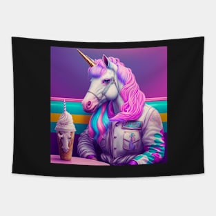 Vapor Wave Unicorn Tapestry