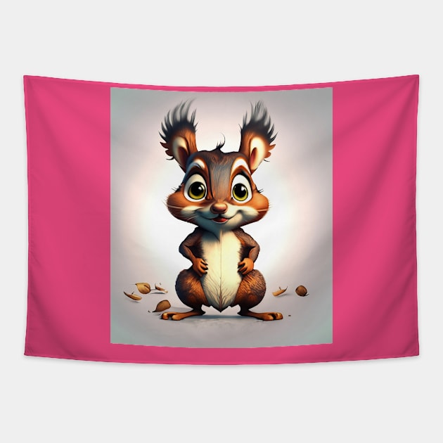 Cute Squirrel Tapestry by FlySquareWare