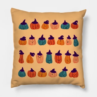 Spooky cute witch pumpkins Pillow