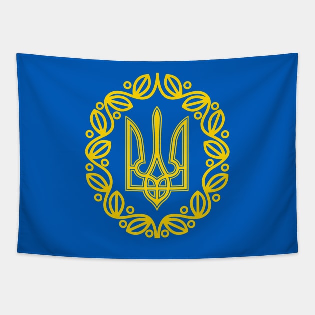 Ukraine Coat of Arms Tapestry by Scar