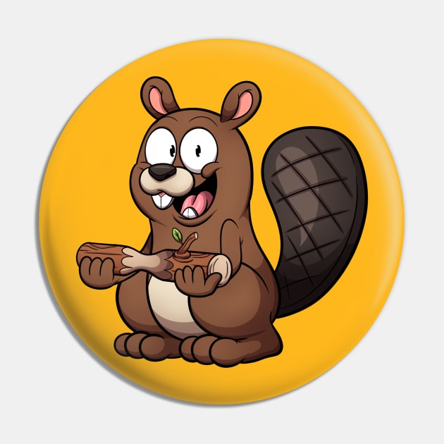 Cute Beaver Pin by TheMaskedTooner