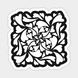 St. Valentine day black and white pattern Magnet