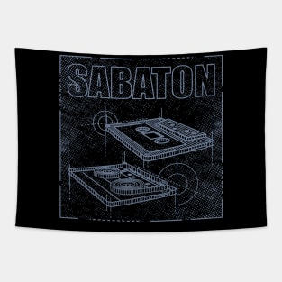 Sabaton Technical Drawing Tapestry