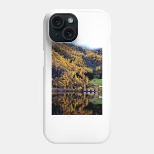 Autumn Trees Flam Aurlandsfjord Norway Phone Case