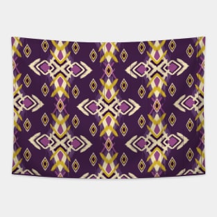 Colorful ikat style aztec Navajo pattern Tapestry