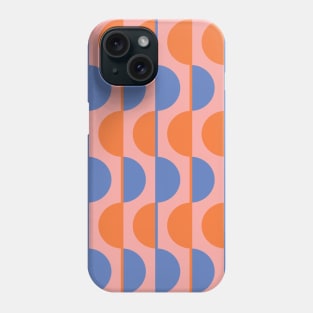 Orange and Purple Retro Half-Circles Phone Case