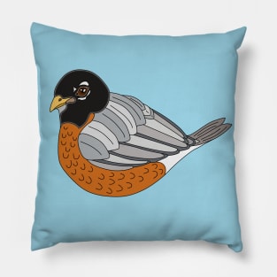 American Robin Cute Chubby Bird Pillow