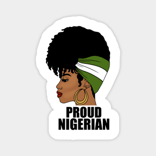 Nigeria Flag, Proud Nigerian Woman, African Magnet