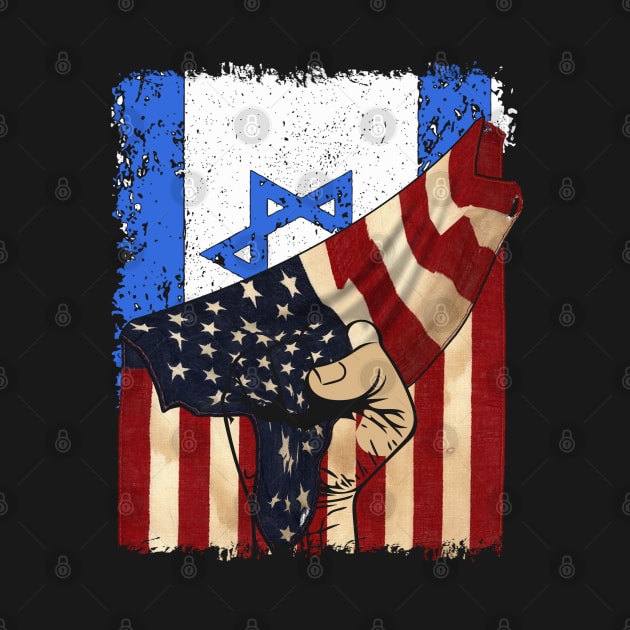 American Israeli Flag Supporters I stand with Israel by RetroPrideArts