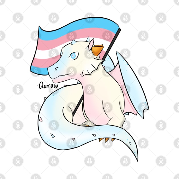Transgender Pride Flag Dragon 2 - 2018 by Qur0w