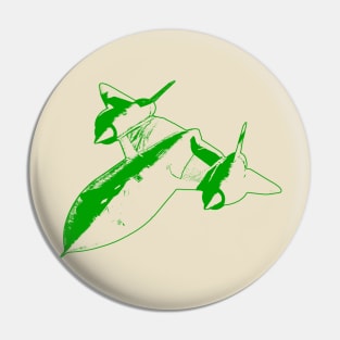 Lockheed SR-71 Blackbird - Green Design Pin