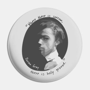 Dorian Gray Portrait and Quote Pin