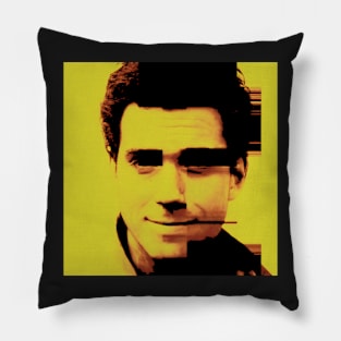 CENSORED Surreal Glitch Art Portrait Pillow