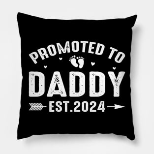 Promoted To Daddy 2024 Funny Pregnancy Announcement Pillow