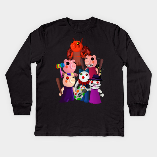 Piggy Roblox Family Roblox Piggy Kids Long Sleeve T Shirt Teepublic - fgteev roblox kids long sleeve t shirts teepublic